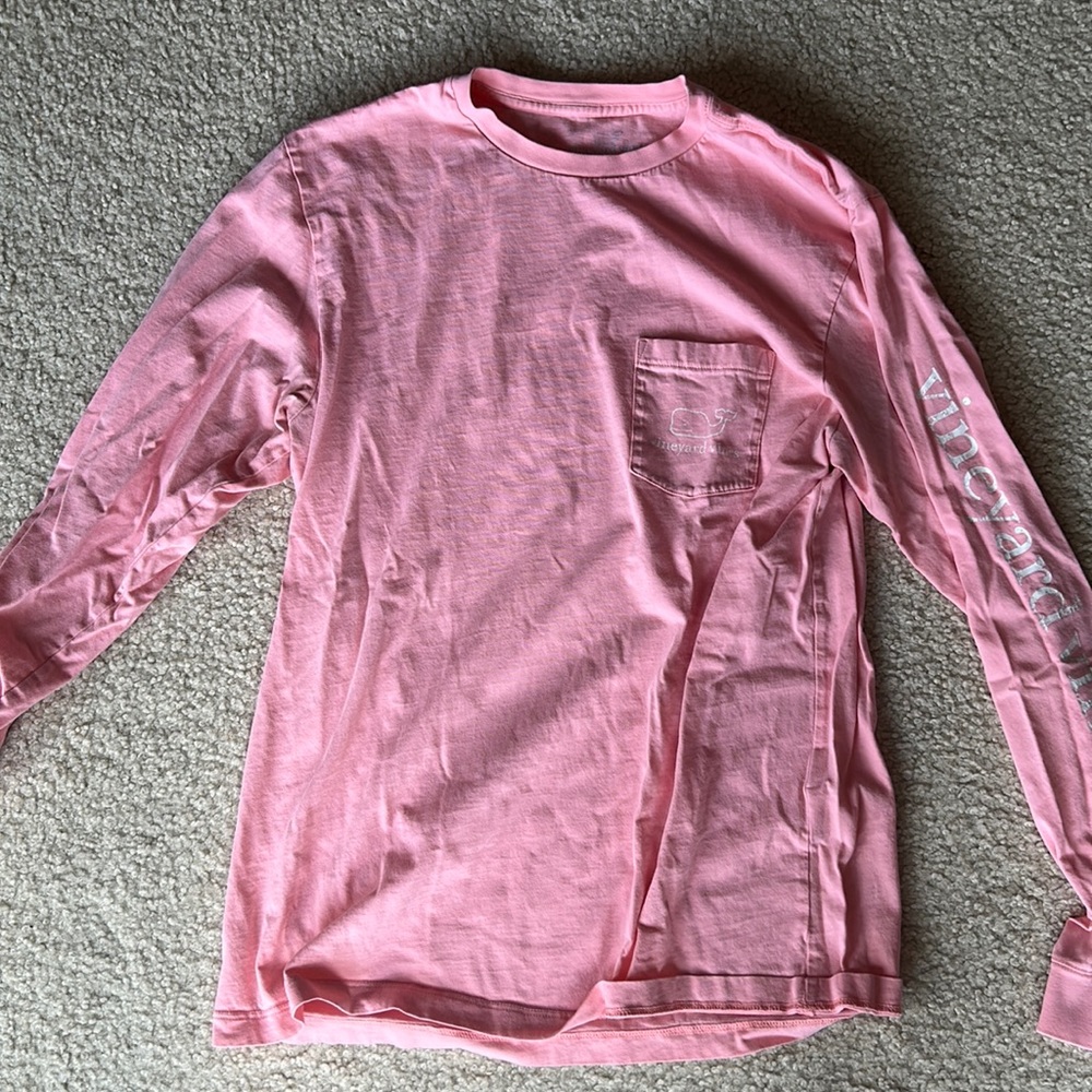 Bright pink vineyard vines long sleeve